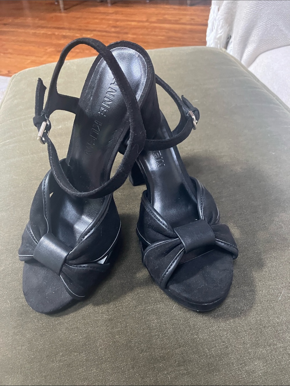 Anne Klein Black Platform Sandals